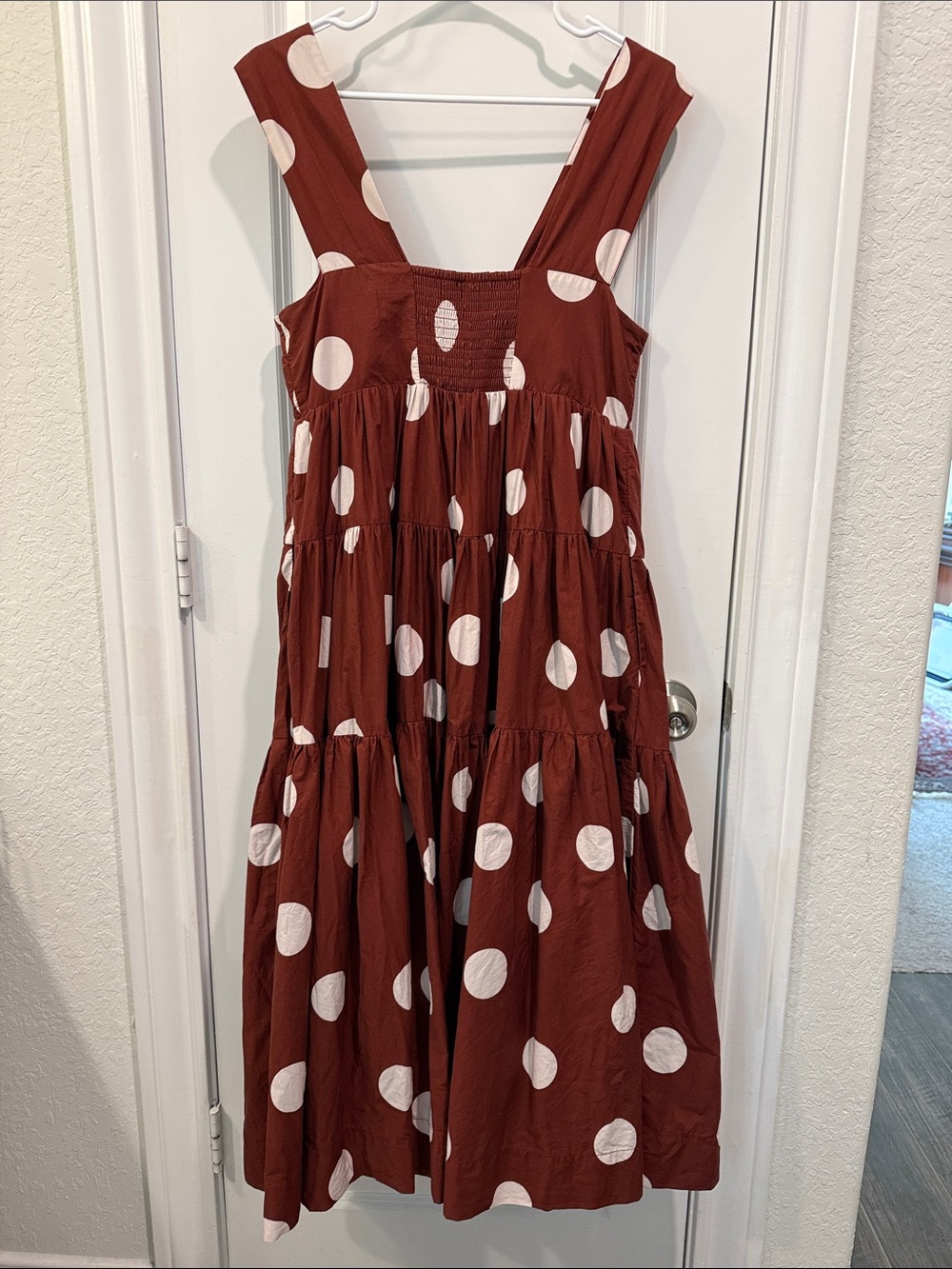 Anthropologie Maeve - Helena Square-Neck Babydoll Polkadot Dress - Picture 14 of 15